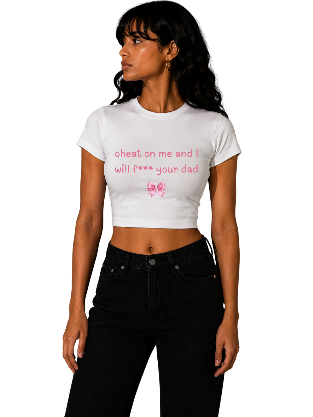 DADDY ISSUES? NOT MINE White Baby Tee