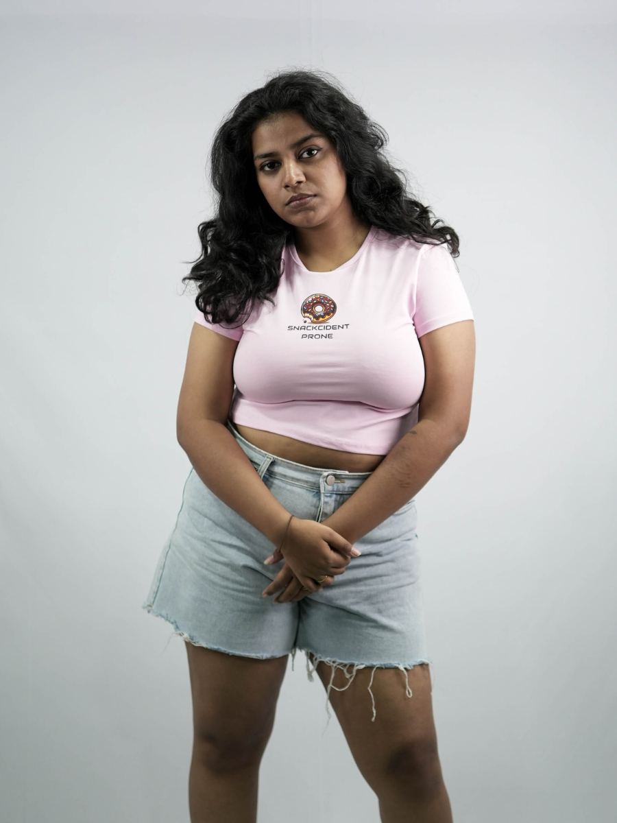 SNACKCIDENT PRONE Baby Pink Baby Tee