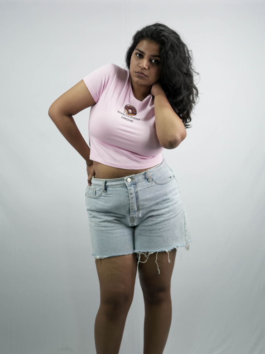 SNACKCIDENT PRONE Baby Pink Baby Tee